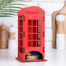 Telephone tea house, 21.5x10.4x10.4 cm, plywood