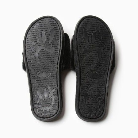 Women's slippers with an open nose size 36-37, black color-2