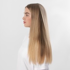 Clocation of the invoice, straight hair, on a hairpin, 50 cm, 5 g, the color has been red