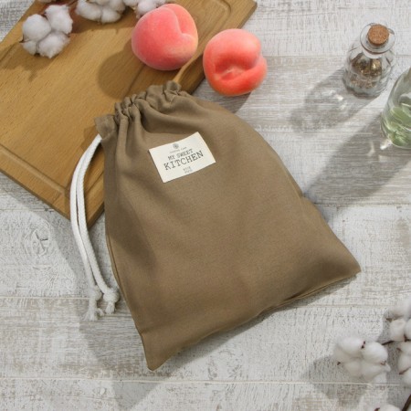 Bag Textile Ethel ECO, col. Olive, 27x34 cm, 70% HL, 30% linen, 190 g/m2