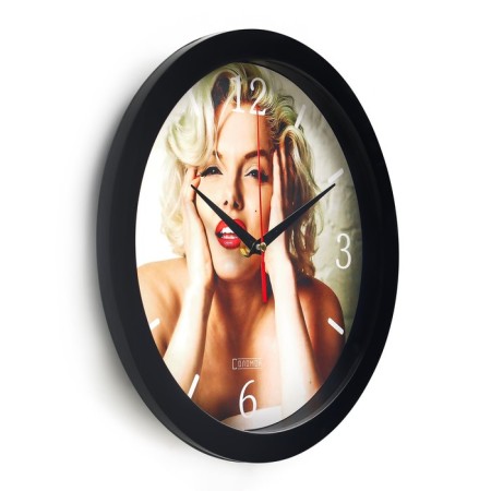 Walls wall, D-28 cm, interior, "Merlin Monroe", silent, black-1