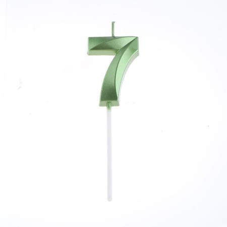 Candle in the cake on the skewer "Fine", the number "7", the emerald, 5 cm-5