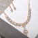 Set 2 objects: earrings, Kille "Listopad" rhombus, white color in gold, 45 cm