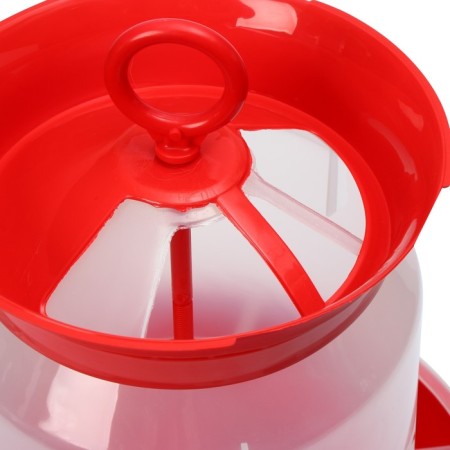 Bunker feeder for poultry at 10 kg, plastic-4