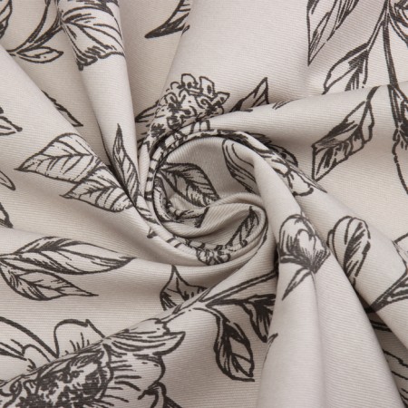 Black Flowers tablecloth 149x250cm, 100% HL, Sarzha 190 g/m2-3