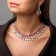 Set 2 objects: earrings, necklace "celebration" petals in 2 rows, the color of the rainbow-white in silver, 40 cm