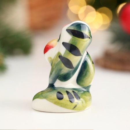 Souvenir "Snake with an apple", gzhel, color, 5.5x4 cm-2