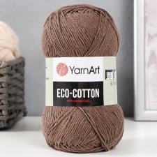 Eco-Cotton yarn 80% cotton 20% polyester 220m/100g (777 brown)