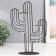 Decor metal, glass "Cactus" black 19x5.5x27 cm