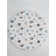 Glass sheet round, size 75x75x12 cm, Indians print