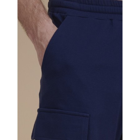 Male shorts, size l, dark blue color-4