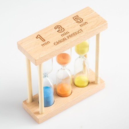 Sanding clock "CALT", for 1, 3, 5 minutes, 3 x 9 cm-7