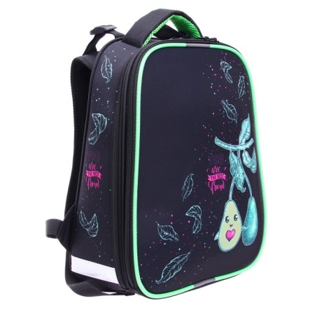School backpack 38 x 30 x 16 cm, ergonomic back, stavia "avocado"-1