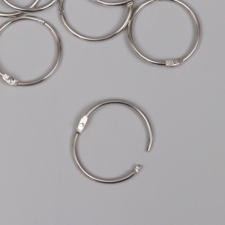 Rings for creativity (photo albums) "silver" int. D = 3.5 cm external. D = 4 cm nr 10 pcs-1