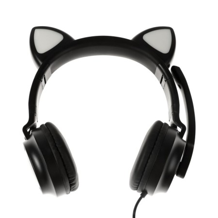 Headphones Quumo Game Cat Black, Game, microphone, USB+3.5 mm, 2m, black-3