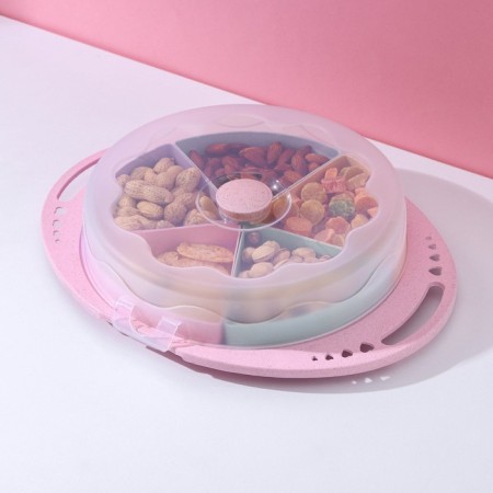 Menzhitsa with a lid, 35 × 27 cm, 5 departments, color mix