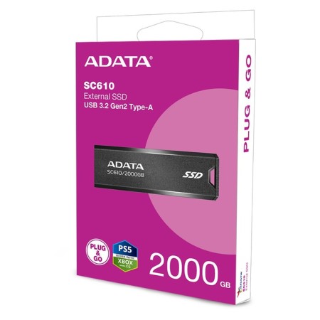 SSD A-Data USB 3.1 2TB SC610-2000G-CBK/RD SC610 1.8 "Black-5