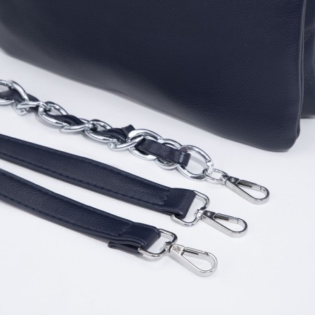 Bag Cross-Bodi with a zipper, blue color-6