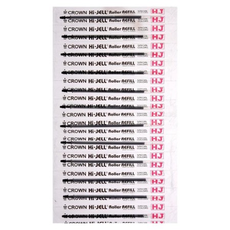 Gel rod 0.7 mm, Crown Hi-Jell Metallic, 138 mm, silver ink metallic-2