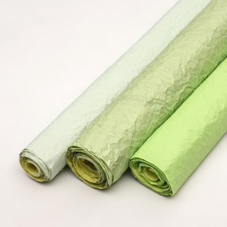 Packaging paper "Ecoluks two-color", mix salad-yellow pastel, 0.68 x 5 m-12