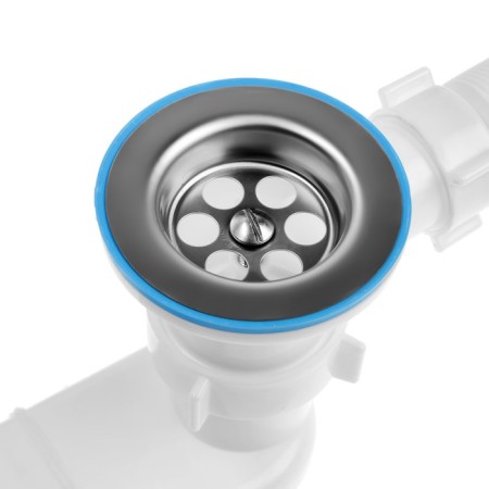 Siphon for the bathtub "Ani Plast" Varangian C6050, flat, 1 1/2 "x 40, with release and overflow-5