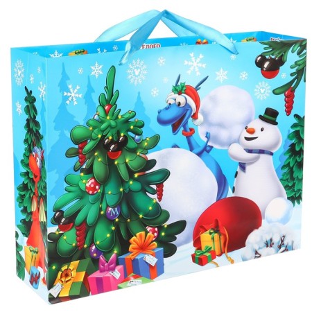 Gift package "New Year" 31x40x11.5 cm, Mickey Mouse and Dragon-1