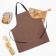 The apron is saving and I am brown color, 62*70cm, 100% p/e