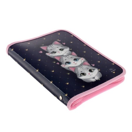 Folder for notebooks A5, 180 x 230 x 25 mm, lightning around, plastic 0.5, PM-A5-04 Calligrata "cats"-2