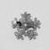 Brooch "Snowflake" mini, white color in silver