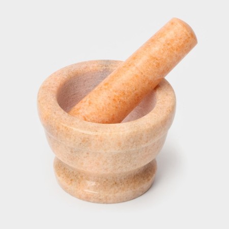 Stupa with a pestle Magistro "Marble", 10.5 × 7 cm, stone, color peach-1