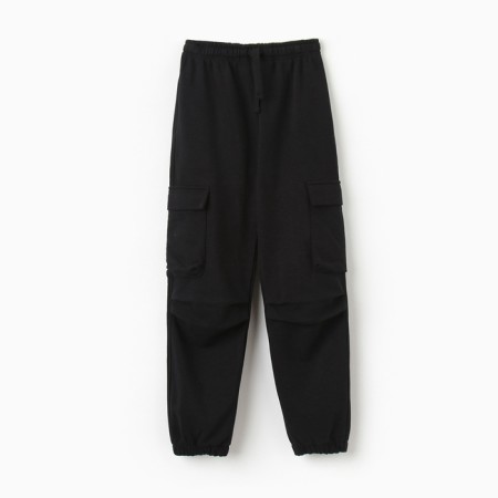 Children's pants minku, black color, height 122 cm-8