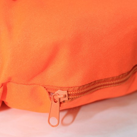 The pillow is round on the armchair waterproof D60 cm, orange color, Greta 20%, polyester 80%-4