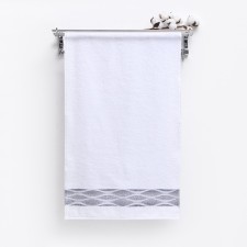 Tensor of a terry jacquard 50x80 Vegas, White, 420 g/m, HL100%