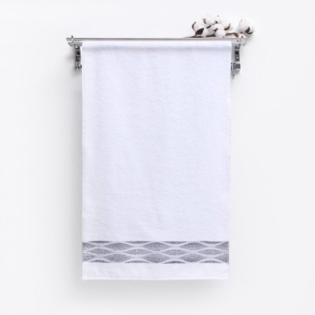Tensor of a terry jacquard 50x80 Vegas, White, 420 g/m, HL100%