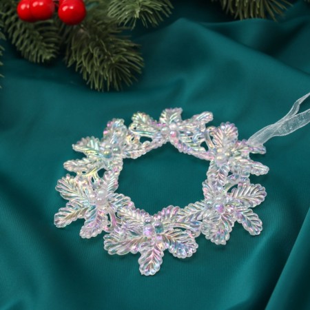 Decoration Christmas tree "Freelars" 10.5x10.5 cm, transparent-1