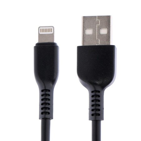 Hoco X20 cable, Lightning - USB, 2 A, 2 m, PVC braid, black-1
