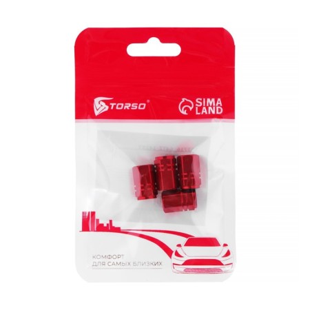 Cap on the Torso valve, red, set 4 pcs-2