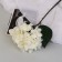 Artificial flowers "elite hydration" D-18 cm 50 cm, white