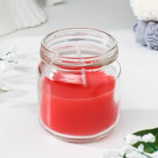 Aromatic candle in the jar 