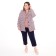 Female jacket, pink color, goose foot, size 52