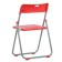 Folding chair on a metal frame, red