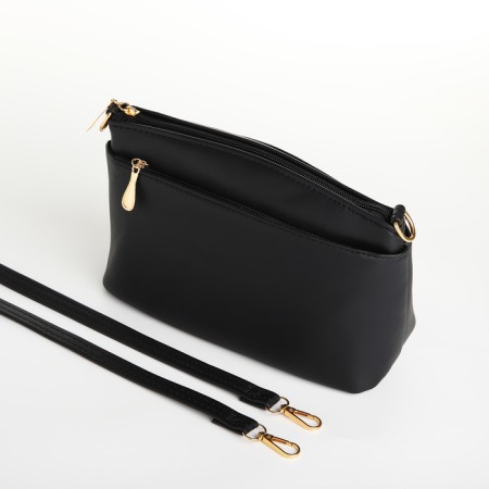 Bag Women's Cross-Bodi with a zipper, black color-3