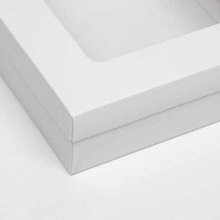 The box is folding, the lid is, with the window, white, 20 x 20 x 6 cm-1