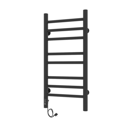 Two -heated towel rail Laris lavender ChKCh, 300x700 mm, 8 crossbars, left, black-7