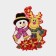 Decorative sticker "Fun friends" 23x18 cm