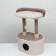 House for cats with a claw, with an oval shelf, 54 x 34 x 80 cm, brown