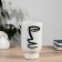 VAZ Coramics Table "Picasso" (manual painting) Riddle, 20 cm, black and white
