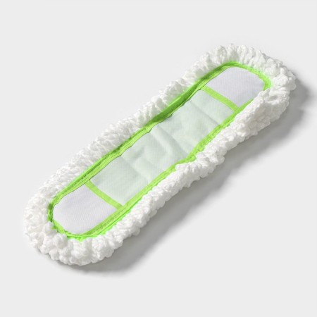 Nozzle for a flat mop with flexible edges of the share, 38 × 8 cm, 90 grams, microfiber bends, white color-3
