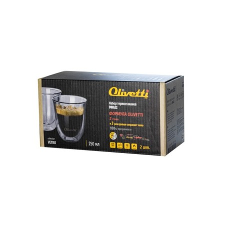 A set of glasses with double walls Olivetti DWG22, 2 pcs, 250 ml-4