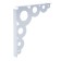 Decorative bracket 182x182 mm, white, 40 pcs